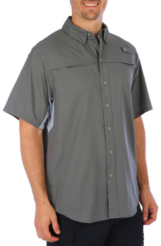 Thumbnail 4: REEL LEGENDS Reel Legends Mens Solid Mariner Short Sleeve Shirt 