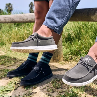 Thumbnail 16: Hey Dude Hey Dude Mens Wally Funk Mono Canvas Shoes 