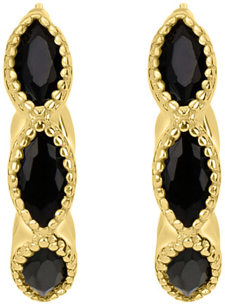 Thumbnail 2: Signature Signature 12 mm Gemstone Hoop Earrings 