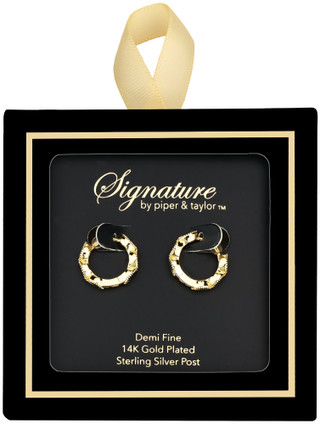 Thumbnail 4: Signature Signature 12 mm Gemstone Hoop Earrings 
