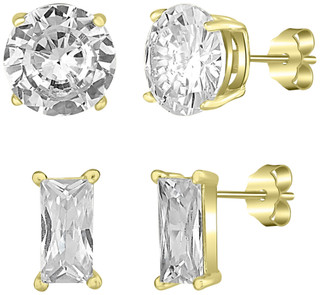 Thumbnail 1: Signature Signature 2-Pc Cubic Zirconia Stud Earrings 