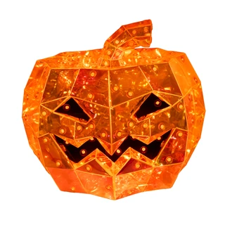 Thumbnail 2: Kurt Adler Kurt Adler 6.5 in. 100-Light LED Holographic Jack-O-Lantern 