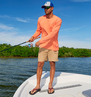 Thumbnail 6: REEL LEGENDS Reel Legends Mens Freeline Solid Long Sleeve Shirt 