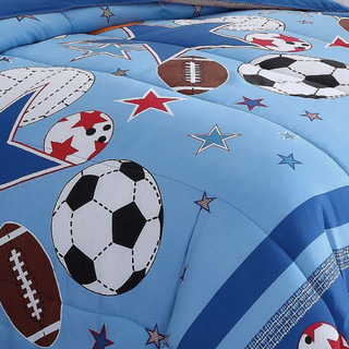 Thumbnail 6: My World My World Kids Sports & Stars Comforter Set 