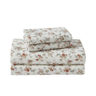 Thumbnail 5: Laura Ashley Laura Ashley Le Fleur Cotton Flannel Sheet Set 