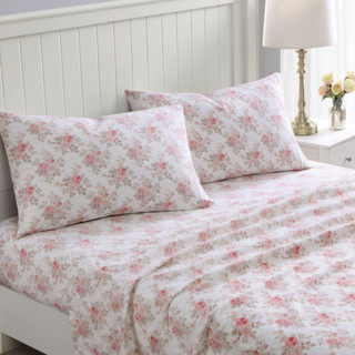 Thumbnail 14: Laura Ashley Laura Ashley Lisalee Floral Cotton Flannel Sheet Set 