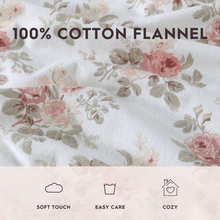 Thumbnail 39: Laura Ashley Laura Ashley Lisalee Floral Cotton Flannel Sheet Set 