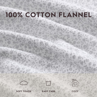 Thumbnail 34: Laura Ashley Laura Ashley Chelsie Vine Cotton Flannel Sheet Set 