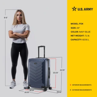 Thumbnail 36: US ARMY U.S. ARMY FOX 24 in. Hard Shell Check In Luggage 