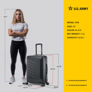 Thumbnail 18: US ARMY U.S. ARMY FOX 24 in. Hard Shell Check In Luggage 