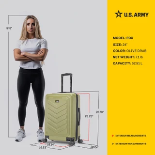 Thumbnail 17: US ARMY U.S. ARMY FOX 24 in. Hard Shell Check In Luggage 