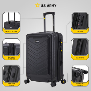 Thumbnail 17: US ARMY U.S. ARMY FOX PRO 24 in. TSA Lock Check In Luggage 