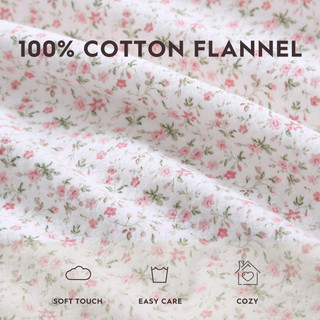 Thumbnail 35: Laura Ashley Laura Ashley Evie Ditsy Cotton Flannel Sheet Set 