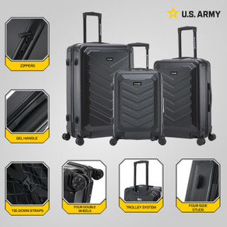 Thumbnail 34: US ARMY U.S. ARMY FOX 3-Piece Luggage Set 