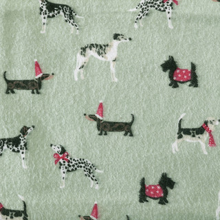 Thumbnail 29: Laura Ashley Laura Ashley Holiday Pups Cotton Flannel Sheet Set 