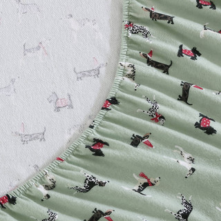 Thumbnail 24: Laura Ashley Laura Ashley Holiday Pups Cotton Flannel Sheet Set 