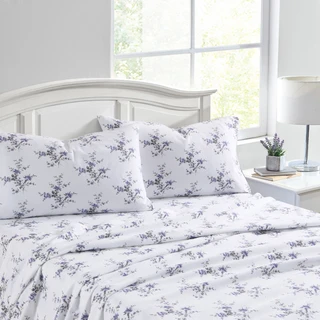 Thumbnail 10: Laura Ashley Laura Ashley Jessika Floral Cotton Flannel Sheet Set 