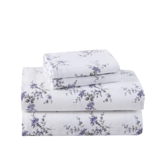 Thumbnail 5: Laura Ashley Laura Ashley Jessika Floral Cotton Flannel Sheet Set 