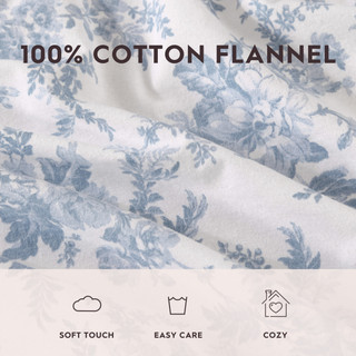 Thumbnail 6: Laura Ashley Laura Ashley Vanessa Cotton Flannel Sheet Set 