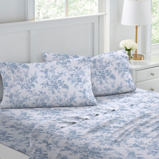 Thumbnail 2: Laura Ashley Laura Ashley Vanessa Cotton Flannel Sheet Set 
