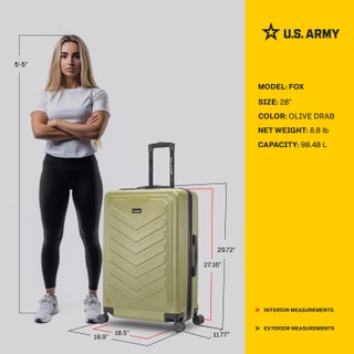 Thumbnail 34: US ARMY U.S. ARMY FOX 28 in. Hard Shell Check In Luggage 
