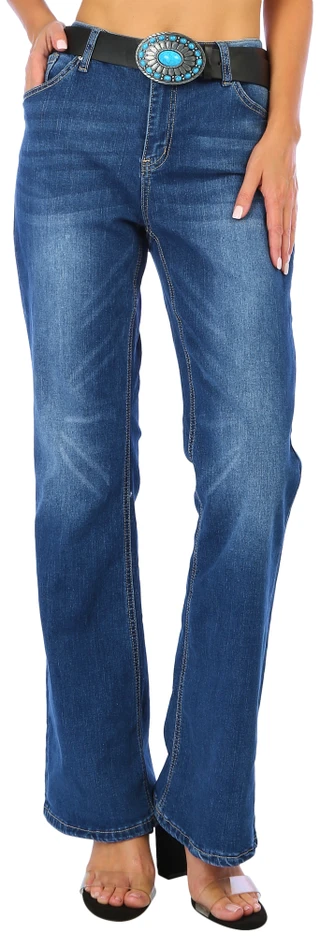 Thumbnail 1: YMI YMI Juniors Western Turquoise Bootcut Jeans 