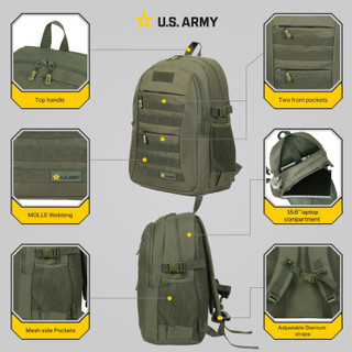 Thumbnail 13: US ARMY U.S. Army ZULU Tactical Laptop Backpack 