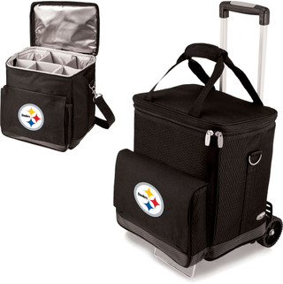 Thumbnail 2: Pittsburgh Steelers Pittsburgh Steelers 6 Bottle Wine Tote by Picnic Time 