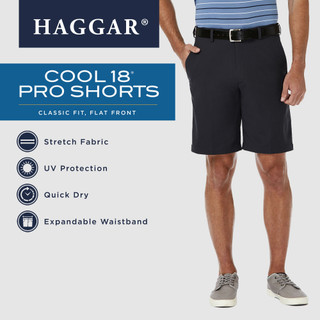 Thumbnail 4: Haggar Haggar Mens Cool 18 Pro Flat Front Shorts 