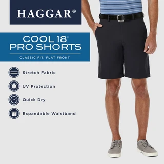 Thumbnail 8: Haggar Haggar Mens Cool 18 Pro Flat Front Shorts 