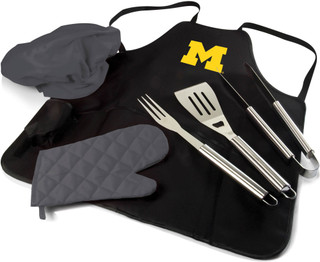 Thumbnail 1: Michigan Wolverines Michigan Wolverines NCAA BBQ Apron Tote Pro  