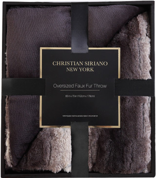 Thumbnail 2: Christian Siriano NY Christian Siriano NY Chevron Faux Fur Throw 
