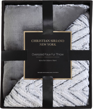 Thumbnail 2: Christian Siriano NY Christian Siriano NY Chevron Faux Fur Throw 