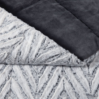 Thumbnail 6: Christian Siriano NY Christian Siriano NY Chevron Faux Fur Throw 
