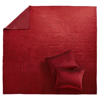 Thumbnail 20: Levtex Home Levtex Home Cross Stitch Velvet Red Reversible Quilt Set 