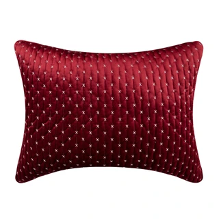 Thumbnail 24: Levtex Home Levtex Home Cross Stitch Velvet Red Reversible Quilt Set 
