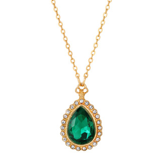 Thumbnail 2: 1928 Jewelry Vintage Teardrop Crystal Adjustable Necklace 