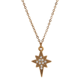 Thumbnail 2: SYMBOLS OF FAITH Crystal Star of Bethlehem Necklace 
