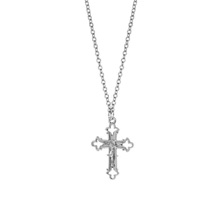 Thumbnail 1: SYMBOLS OF FAITH Crucifix Cross Necklace 