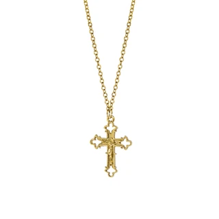 Thumbnail 2: SYMBOLS OF FAITH Crucifix Cross Necklace 