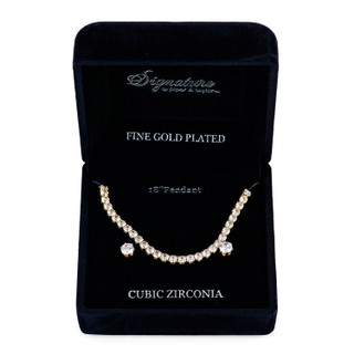 Thumbnail 2: Signature Signature CZ Necklace & Earrings Set 