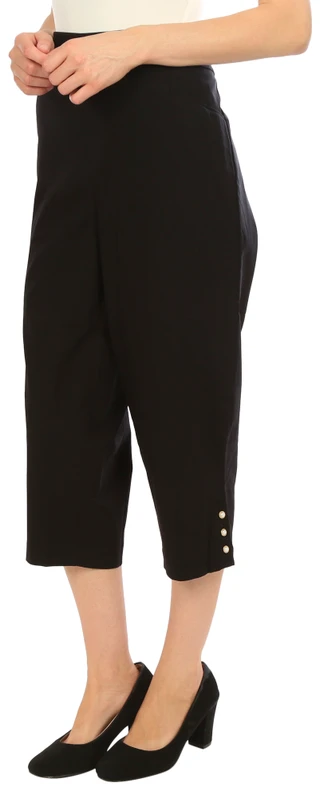 Thumbnail 3: Coral Bay Coral Bay Womens Pearl Button Capris 