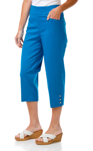 Thumbnail 1: Coral Bay Coral Bay Womens Pearl Button Capris 
