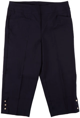 Thumbnail 1: Coral Bay Coral Bay Womens Pearl Button Capris 