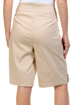 Thumbnail 2: Coral Bay Coral Bay Womens Pearl Button Pull-On Shorts 