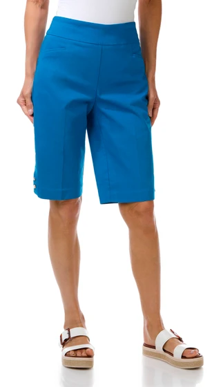 Thumbnail 1: Coral Bay Women's Pearl Button Hem Shorts 