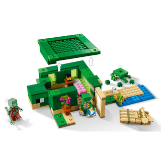 Thumbnail 4: LEGO® LEGO 21254 Kids Minecraft Turtle Beach House Set 