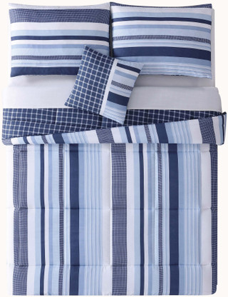 Thumbnail 8: My World My World Kids Mason Stripe Comforter Set 