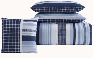 Thumbnail 4: My World My World Kids Mason Stripe Comforter Set 
