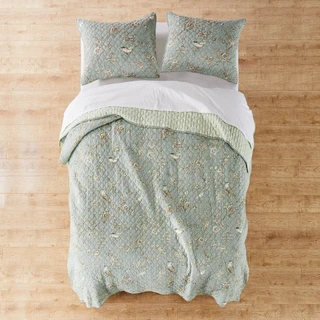 Thumbnail 16: Levtex Home Lyon Teal Reversible Quilt & Sham Set 
